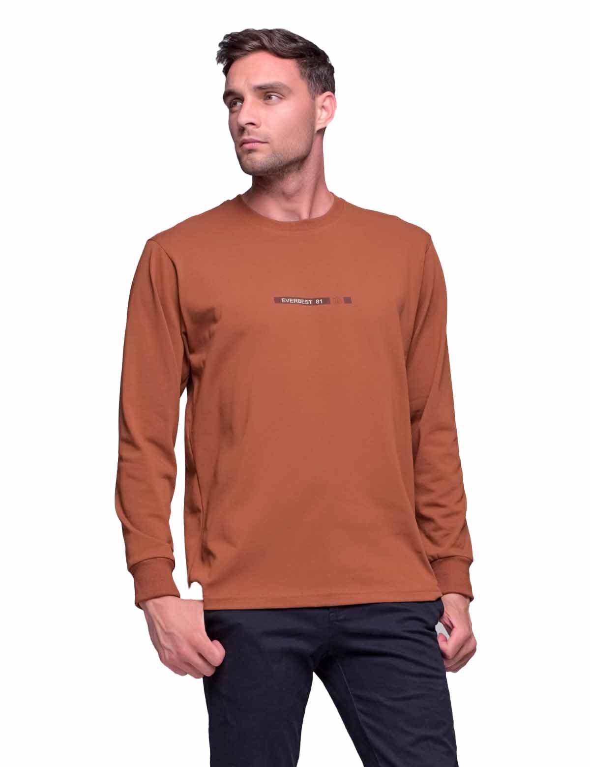 Everbest ανδρική Camel μακρυμάνικη μπλούζα Plus Size 2310180K φωτογραφία